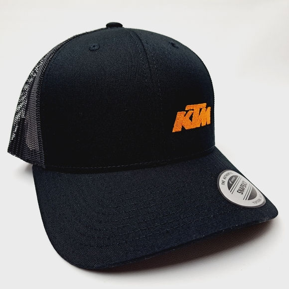 KTM Racing Embroidered Curved Bill Trucker Mesh Snapback Ca… - Picture 3 of 4